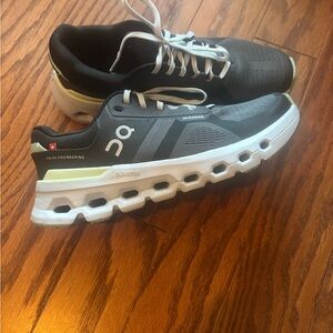 On Running Womens Gray and White Athletic Shoes